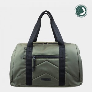 Dark Green Women's Hedgren Bound Sustainably Made Duffle Bags | TYP2175RO